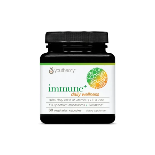 Youtheory Immune+ Daily Wellness, 60 Vegetarian Capsules