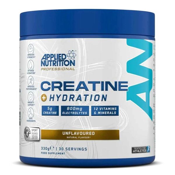 Applied Nutrition Creatine + Hydration, Unflavored, 30, Support Endurance and Strength