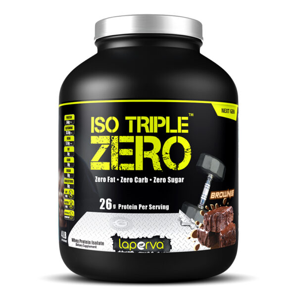 Laperva Iso Triple Zero Next Generation Whey Protein, Brownie, 4 LB, Rapidly Absorbed