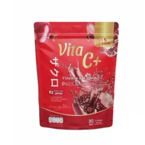 Manee Vita C + Vitamin C 1,000mg Pomegranates Flavor Juice