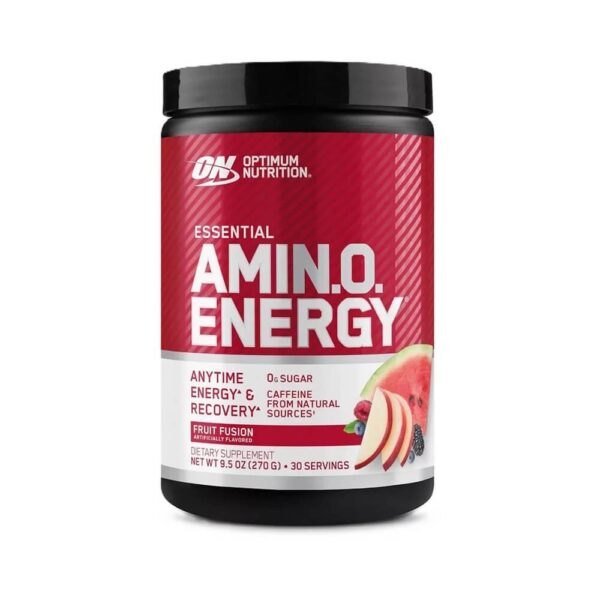 Optimum Nutrition Amino Pre Workout Food Supplement, Fruit Fusion, 30, Support Energy