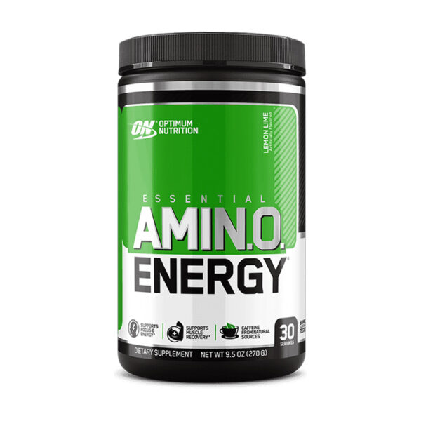 Optimum Nutrition Amino Pre Workout Food Supplement, Lemon Lime, 30, Support Energy