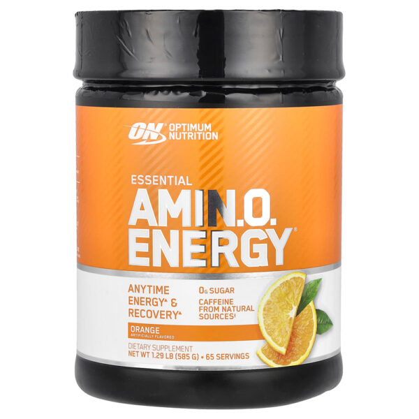 Optimum Nutrition Amino Pre Workout Food Supplement, Orange, 65, Support Energy