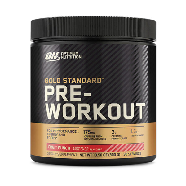 Optimum Nutrition Gold Standard Pre-Workout, Fruit Punch, 300 Gm, 175 mg Caffeine Per Serving