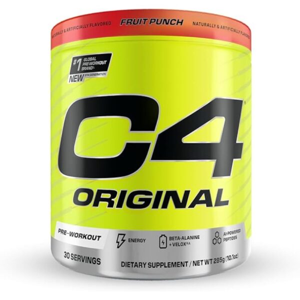 Cellucor C4 Original Pre Workout Food Supplement, Fruit Punch, 30, Hard Hitting Energy